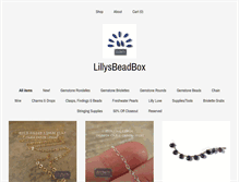 Tablet Screenshot of lillysbeadbox.com